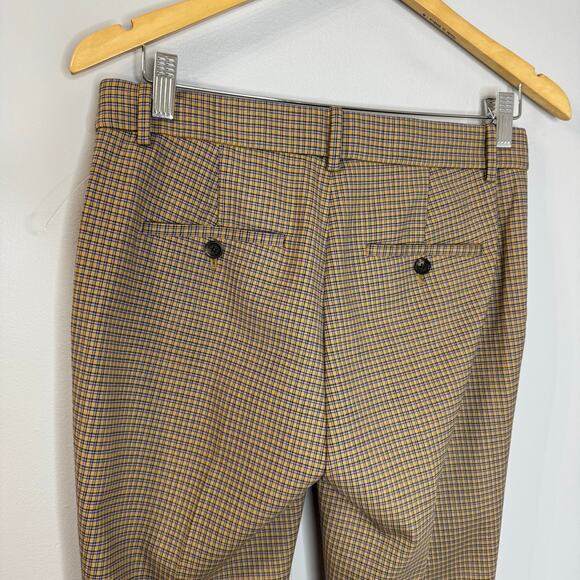 Theory Treeca 2 Portland Check Chino Wool-blend Stretch Pants Multi Sz 4 New - Picture 5 of 16